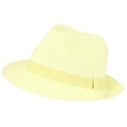 New Braid Fedora Trilby Gangster Crushable Hat Ivory W Band Xl