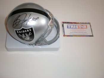 BO JACKSON SIGNED OAKLAND RAIDERS MINI HELMET