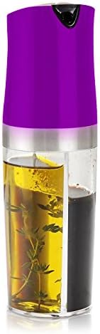2 in 1 Oil Vinegar Cruet Set - 4.50z each Dispenser - Non Drip Bottle - Purple