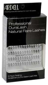Ardell False Eyelashes 6 pack DuraLash Naturals Medium Black Individual Lashes