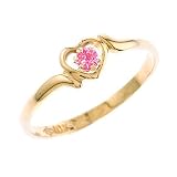Childrens Pink Tourmaline Birthstone 10kt Gold Ring