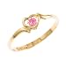 Childrens Pink Tourmaline Birthstone 10kt Gold Ring