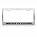 Proud Mom Of A Firefighter Career license plate frame Stainless