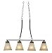 31kHqbP9yEL. SL75  Kichler Lighting 65275 2 Light Seymour Art Glass Island Fixture, Cashmere Finish