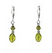 Earrings - E82 - Crystal Rice Drop ~ Olivine (Olive Green)