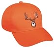 Deer Head Logo Hat, Blaze Orange Deer Head Logo, Blaze
