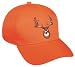 Deer Head Logo Hat, Blaze Orange Deer Head Logo, Blaze