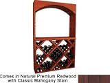 Wine Cellar Innovations Natural Premium Redwood with Classic Mahogany Stain Diamond Bin below Arch 34x45x12-in.