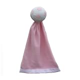 Plush Pink Colored Soccer Ball with Attached Security Blanket