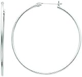 FindingKing提供 Watch & Jewelry Online Shop Ranking 25. White-gold Hoop Earrings Polished Jewelry New |J