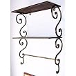 Iron Artistica Two Shelf Scroll Rack with Towel Bar