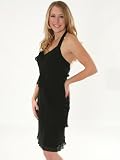 Black SILK Halter Dress JONES NEW YORK Designer 10 12 or 14 M or L
