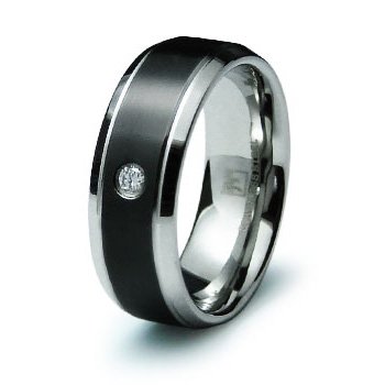 Childrens Toyshop  Jewelry : Stainless Steel Ring with CZ (Sizes 8-12)