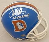 Terrell Davis Autographed/Hand Signed Denver Broncos D Logo Mini Helmet with SB 32 MVP Inscription