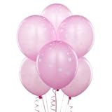 Light Pink with Hearts 11" Matte Balloons (6 count)