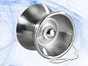 Playtastic Professionelles Trick-Yo-Yo aus Edelstahl silber-mattiert
