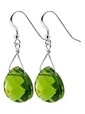 Olive Green Swarovski Crystal Sterling Silver 1.5