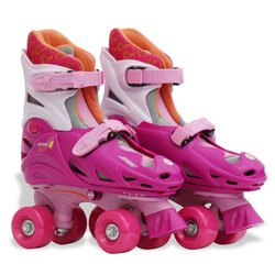 Childrens Toyshop  Sporting Goods : Barbie Adjustable Quad Skate (Size 1-4)