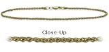 10 K Yellow Gold 9 Inch Wheat Style Anklet