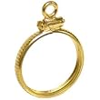 14K Gold COIN BEZEL Frame Mexican Yellow