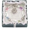 Love, Friend, Forever Silver & Crystal Expressively Yours Bracelet