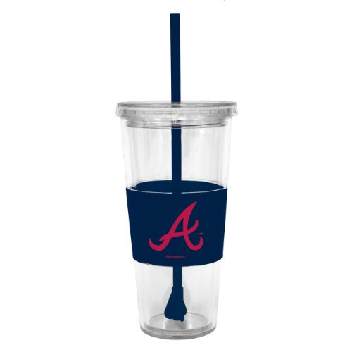 MLB Atlanta Braves Boelter Lidded Cold Cup with Straw
