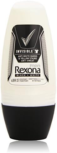 REXONA MEN MotionSense INVISIBLE BLACK + WHITE 48h ANTI-PERSPIRANT ROLL ON 50 ml by REXONA MEN