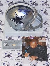 Tony Dorsett Autographed Dallas Cowboys Mini Football Helmet with 