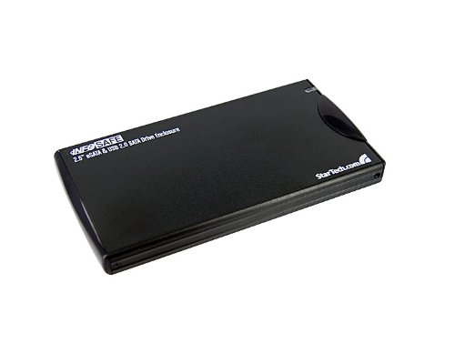 StarTech.com 2.5-Inch eSATA USB External Hard Drive Enclosure for SATA HDD SAT2510BU2E - Black