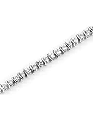 14K White Gold Diamond S Bracelet