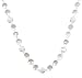 Sterling Silver White Freshwater Cultured Pearl w/ Crystal Coin Necklace, 16+2 Extender