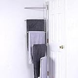 Tools & Hardware : Door-Hinge Towel Rack-Stainless Steel-Easy Install (Stainless Steel) (69"h x 22"w)