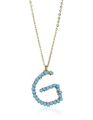 Mercedes Salazar "Stones" Turquoise Initial Necklace
