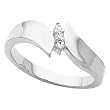 14K White Gold Diamond Ring - 0.05 Ct.