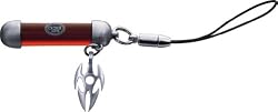 BICO AUSTRALIA JEWELRY (MB6) - Red Phone Accessory with Pendant - Comes with a Generic 18 inch (to 20in) Adjustable 4mm Black Rubber Necklace.