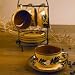 French Country Cappuccino Set/4 with Stand