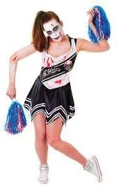 adult cheerleader zombie size black and white dress costume halloween one size 12 14 by Mr Bens