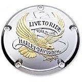 H-D Live to Ride Derby Cover, Gold & Chrome 25340-99A