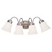 Sea Gull Lighting 44021-962 Westmont Four Light Vanity, Brushed Nickel Finish with Satin White Glass
