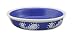 Blue Paisley Oval Pet Food Bowl - 4 Bowls