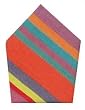 Durable Hand Woven 100% Cotton Colorful Orange and Blue Striped Napkins 22x22 Inches Set of Six