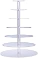 Premium 7 Seven Tier Crystal Clear Acrylic Glass Round Wedding Cake Stand Cupcake Tree for Wedding Cupcakes Dessert Tower Cupcake Stand for Party Cupcakes and other Desserts