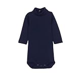 Petit Bateau - 68033 - body ML col roul&eacute; - mixte - bleu marine - 6 mois -