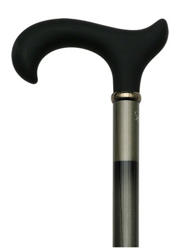 Men Soft Touch Derby Cane Glossy Metallic Silver   -Affordable Gift! Item #DHAR-9766400 On Sale