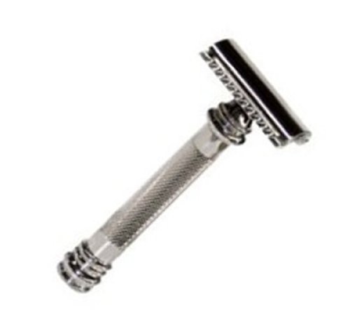 Merkur Heavy Duty Long Barber Pole Safety Razor, Chrome On Sale