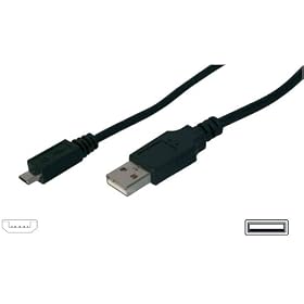 NEUTRAL - micro c�ble USB 2.0, USB-A m�le - micro USB-B m�le, 2,0 m, noir