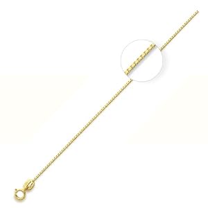 14K Gold Box Chain 0.8mm 18 inch with Spring-Ring Lock Yellow Gold Chain</span>&nbsp;<span style=