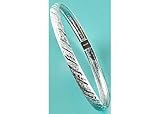 Signature Diamond Cut Flex Bangle STERLING SILVER