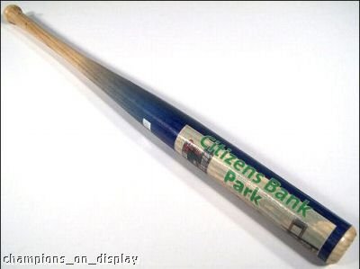 Buy PHILADELPHIA PHILLIES STADIUM MINI BASEBALL BAT! by Coopersburg Sports