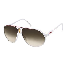 Click here to buy Carrera Champion White Red Frame Brown To Grey Lens Plastic Sunglasses.